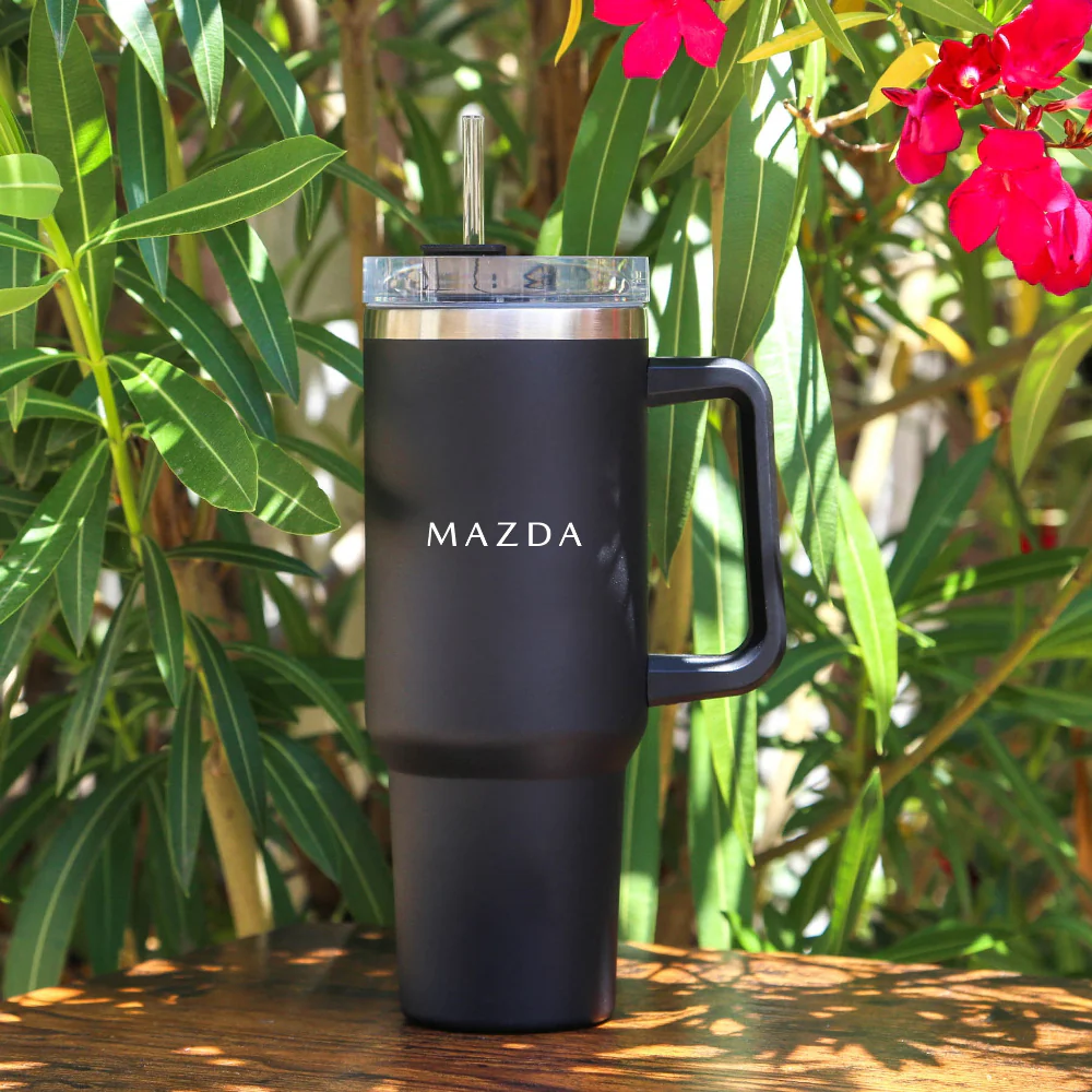 Tumbler — 40 oz. Peak Biggie (Black) | Mazda × Glacier - Image 2