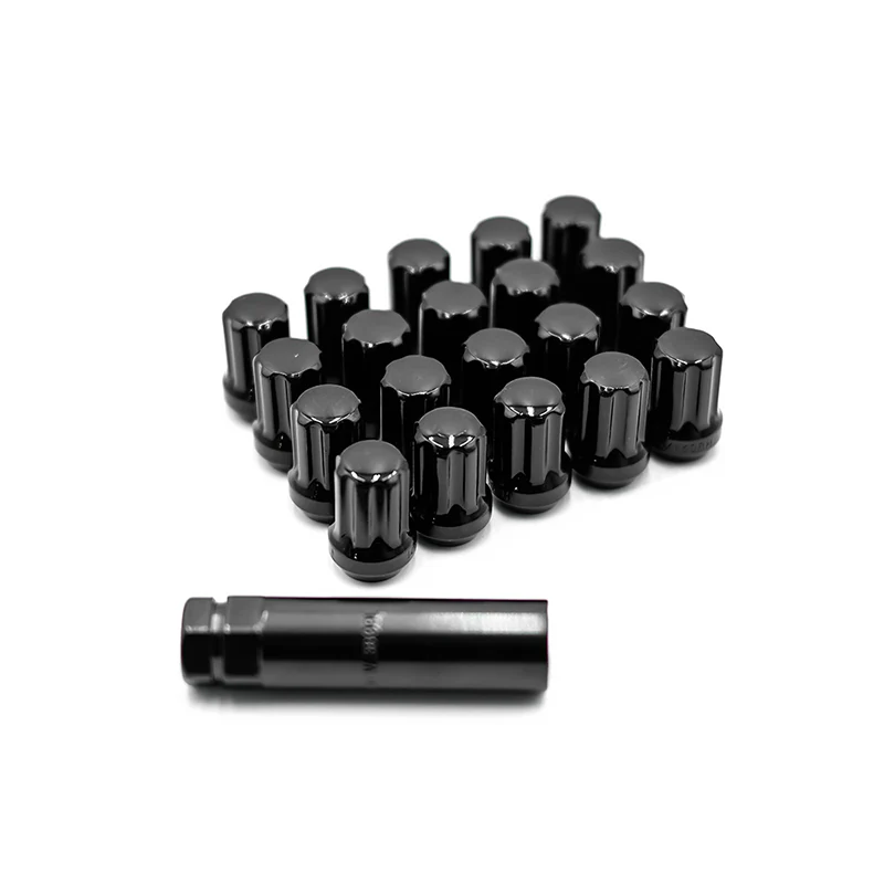Wheel Nut Set (20+1 pcs) — 6-Spline in Gloss Black (19/21mm) | OE+ (OEPlus)