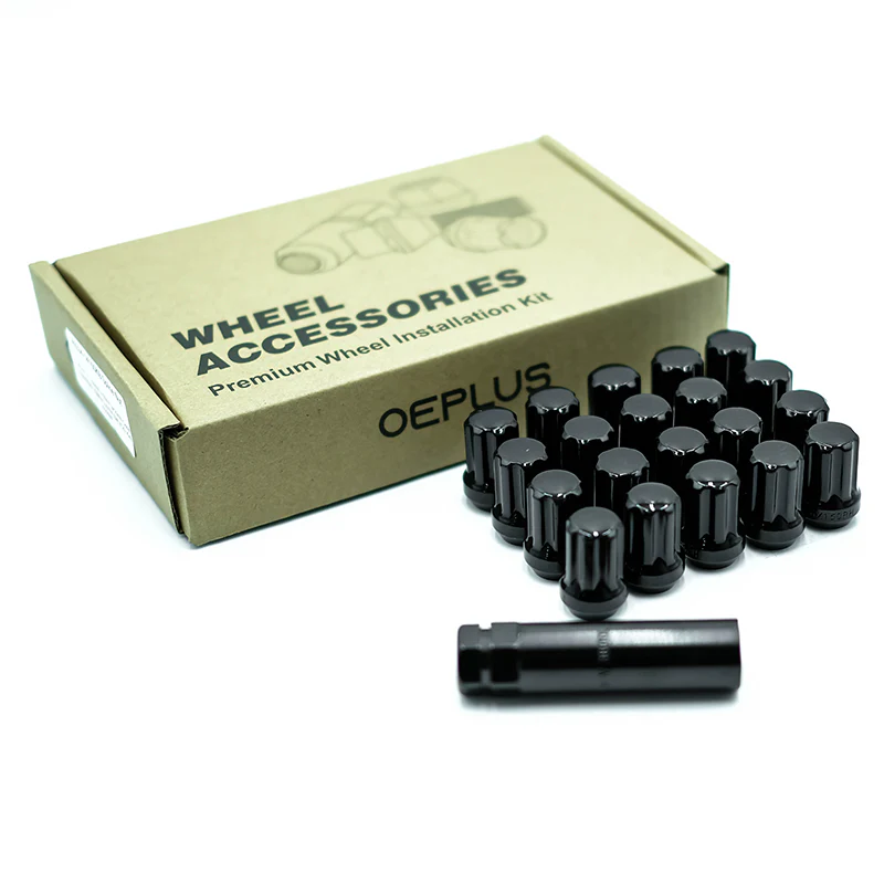 Wheel Nut Set (20+1 pcs) — 6-Spline in Gloss Black (19/21mm) | OE+ (OEPlus) - Image 2