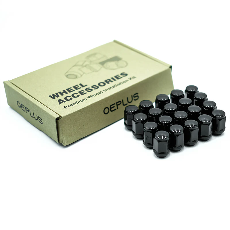 Wheel Nut Set (20 pcs) — Acorn in Gloss Black (21mm) | OE+ (OEPlus) - Image 2